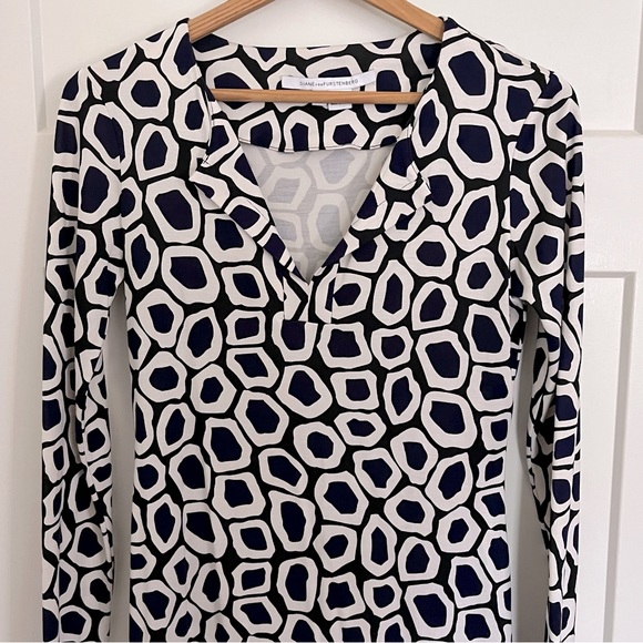 Diane von Furstenberg Reina Silk Tunic Dress - Picture 3 of 8